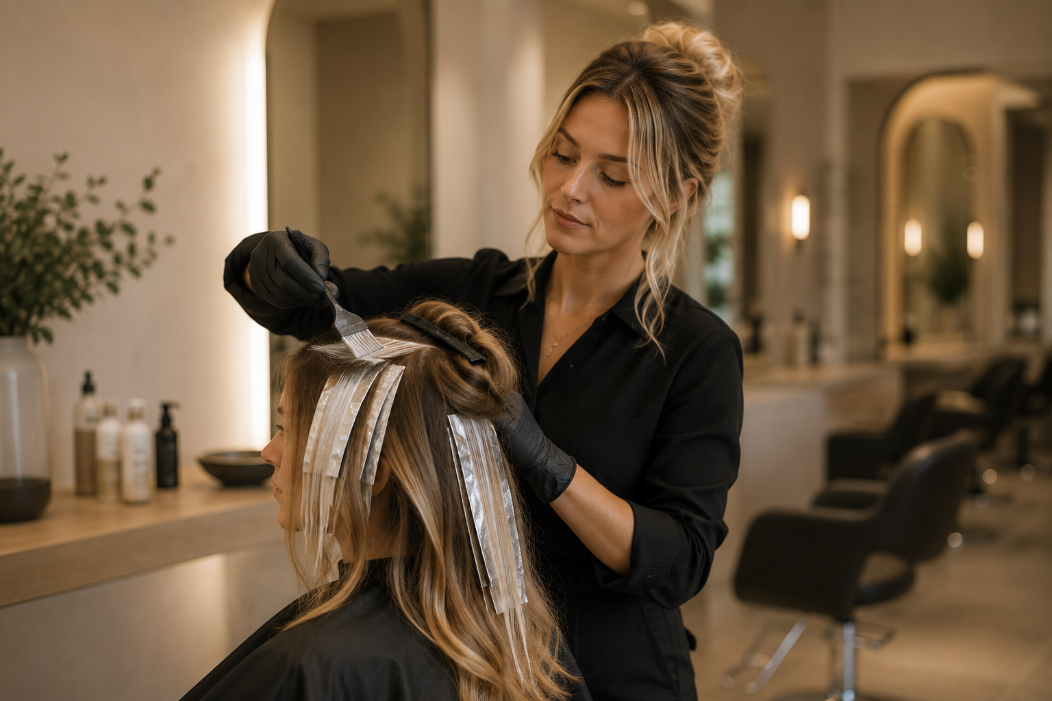 Hair colour service at Magnolia Salon