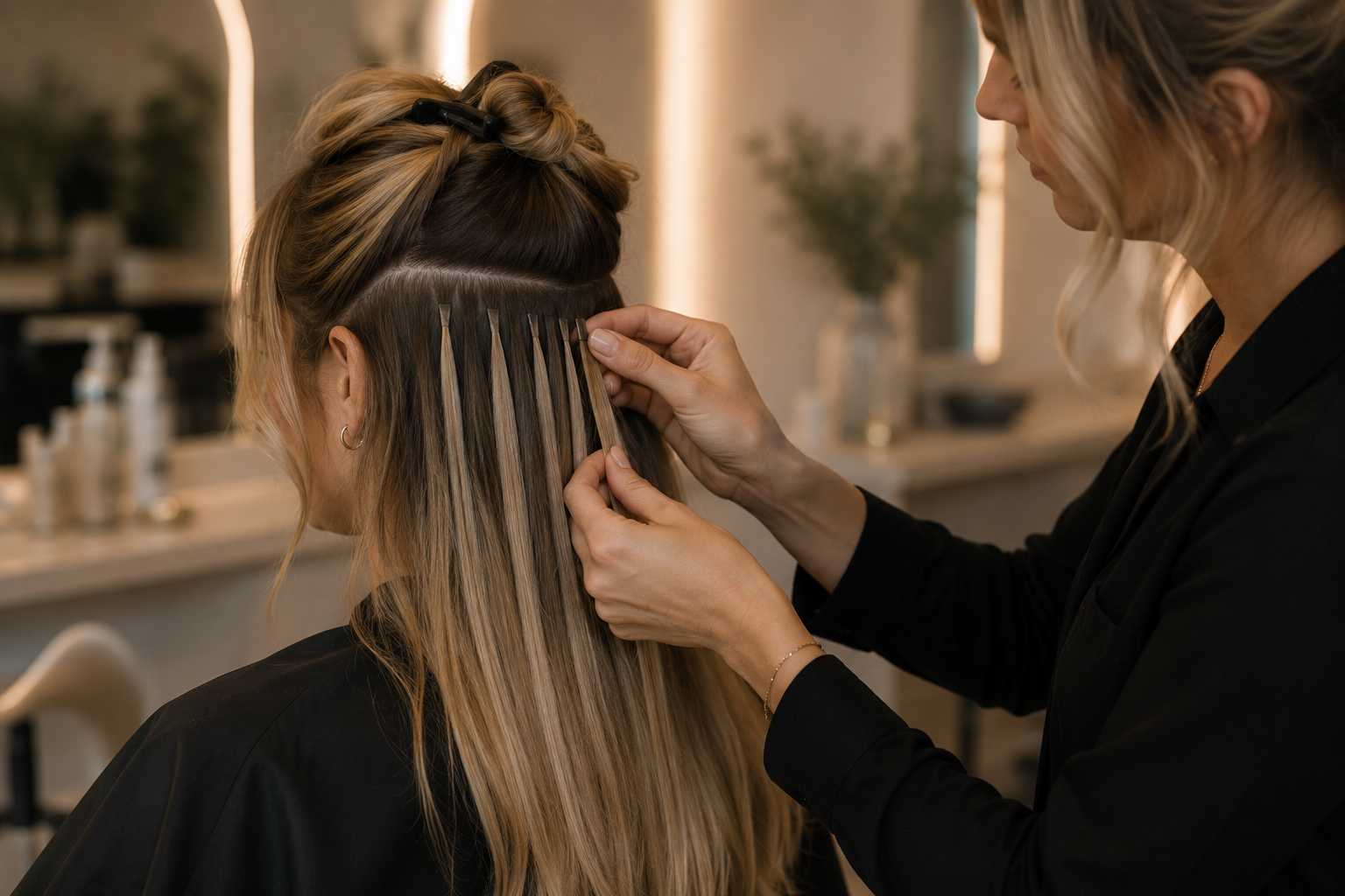 Hair extensions service at Magnolia Salon