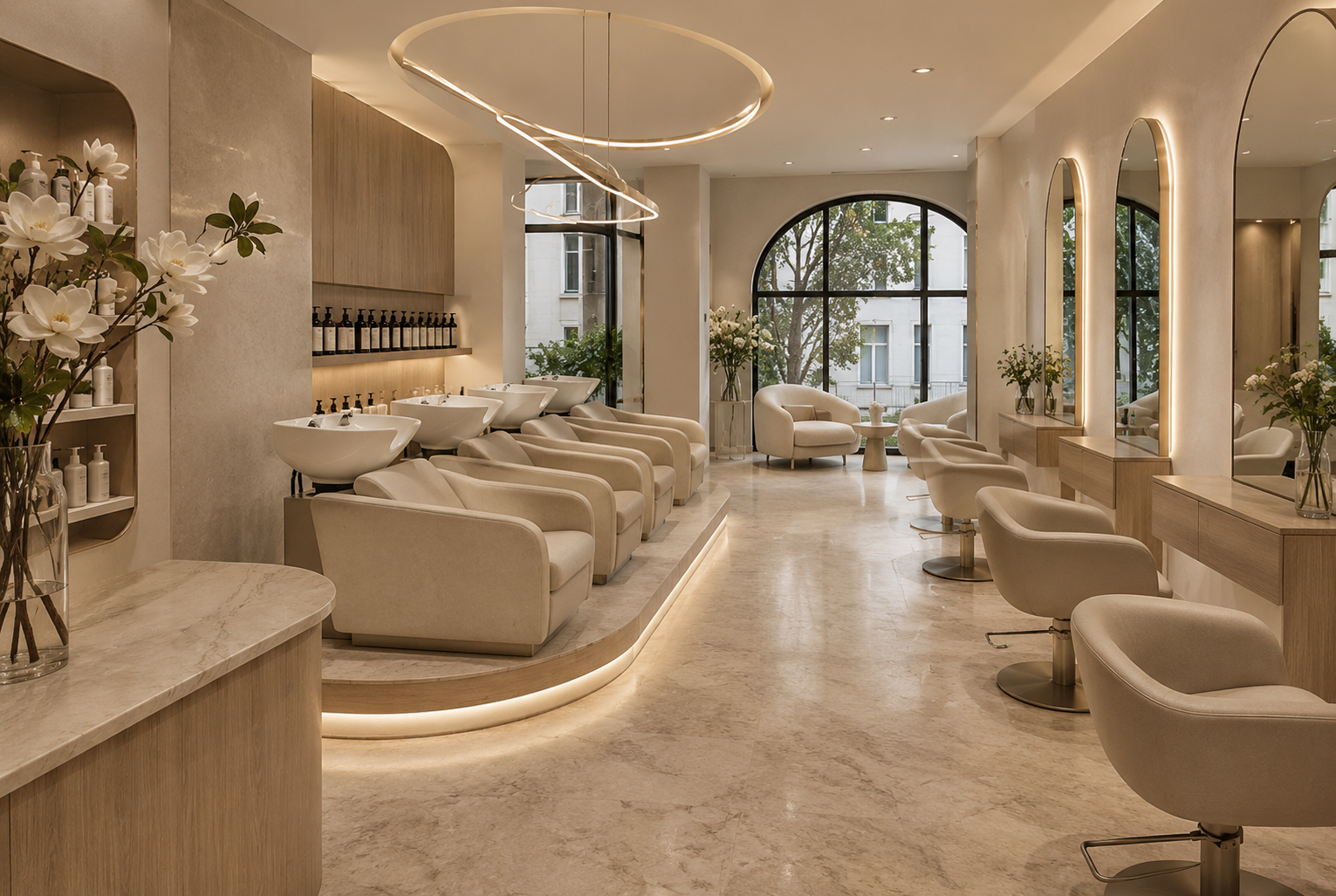 Interior of Magnolia Salon in Elmsbury, Wiltshire